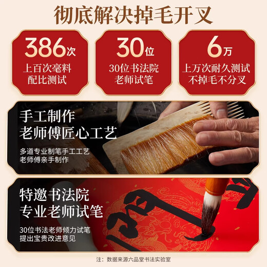 Liupintang special couplet pen bucket pen large lift bucket blessing character spring couplet bucket square big character and hair brush beginner large brush professional grade regular script French painting extra large soft pen