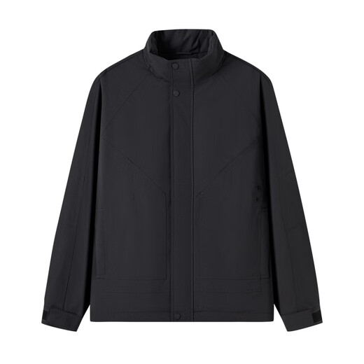 Shanshan thickened stand collar cotton jacket for men in autumn and winter, warm and windproof casual top, executive business men's outerwear jacket, brown L (175) suitable for 130-150Jin Jin equals 0.5 kg