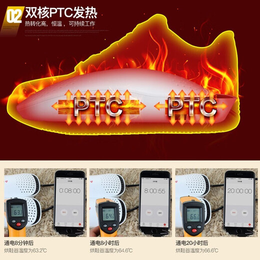 CHIGO Shoe Dryer Winter Shoe Dryer Shoe Warmer Shoe Warmer Retractable Shoe Warmer Retractable - Independent Switch Purple Light