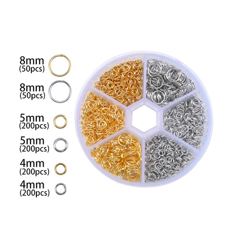 OSRO diy open ring connecting ring earrings bracelet necklace buckle connector handmade material package gold 6 Specifications + box