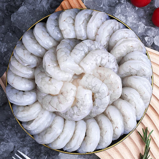GUO LIAN Jade Raw Shrimp, ice removed, net weight 2Jin Jin is equal to 0.5kg, XL size 58-66 pieces, 4 million positive reviews, fresh seafood
