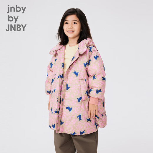 jnby by JNBY江南布衣童装冬羽绒服跳跳兔加厚连帽中长款男女童儿童1NBC13691 690杂粉（批次1） 160 cm 尺码偏大选小一码