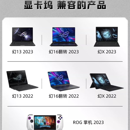 
ROGXG Mobile external graphics card dock is only suitable for Fantasy 13/Fantasy X/Fantasy 16 flip version/first-generation handheld console RX6850M-12G graphics card dock