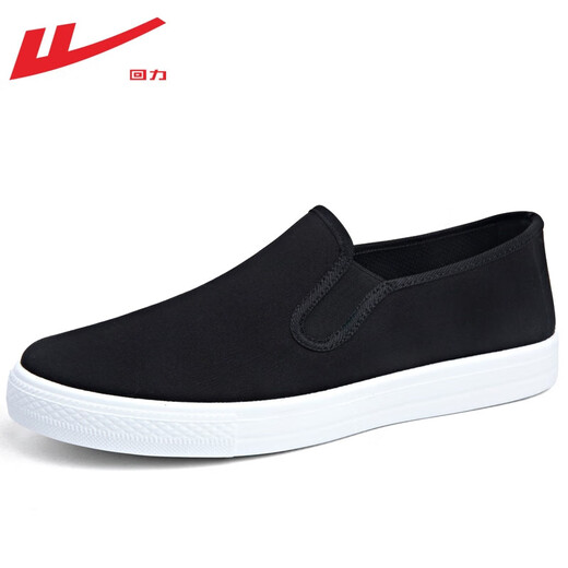 Huili offizielle Herrenschuhe Leinwandschuhe Herren Frühling und Sommer Leichtes alter Peking -Stoffschuh Freizeit Frauenschuhe Lazy Schuhe Herren schwarz [Hauptbild] 40
