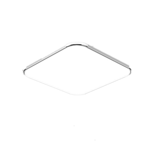 Light luxury high-end LED ceiling lamp rectangular and atmospheric living room lamp bedroom lamp modern simple study room lamp restaurant lamp slim and atmospheric thin silver 30*30 super light