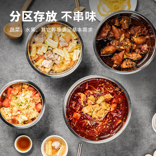 Maxcook three-piece stainless steel basin set, enlarged and thickened seasoning basin and washbasin, vegetable basin and flavor bucket set MCWS-3