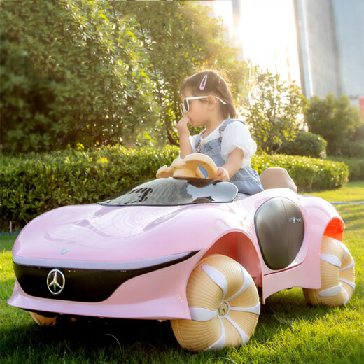 stabo's new children's electric early education toy four-wheel early education with remote control can sit on the baby toy high-end Children's Day gift beige four-wheel drive - full function - Bluetooth remote control - leather seat