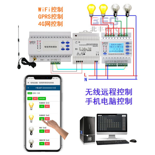 12-way intelligent switch controller module power supply lighting centralized wireless network remote programming lighting panel ordinary type without display
