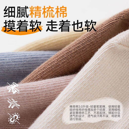 Mianqi Bear Baby Floor Socks Baby Spring and Autumn Pure Cotton Newborn Autumn and Winter Indoor Non-Slip Cooling Insulation Toddler Socks Boneless Cotton Socks Rabbit Dogs and Cats-Non-Slip Cooling Insulation-3 Pairs 3-5 Years Old-Bottom Length 13-15CM