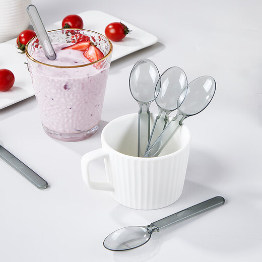 Youao disposable spoons 50 pieces individually packed thickened spoons plastic table spoons dessert spoons takeaway packaged spoons wholesale