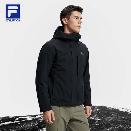 FILA official breathing shell woven jacket two-piece men's tops 2025 winter sports outdoor jacket