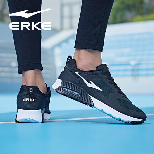 Hongxing Erke men's shoes air-cushion sports shoes casual shoes black non-slip shock-absorbing running shoes soft sole rebound lightweight running shoes for men