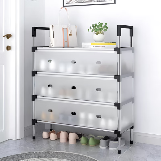 Zhizhi Yifan dust-proof shoe rack at home door multi-layer closed shoe storage rack dormitory entrance door simple shoe cabinet three layers 60cm upgraded and reinforced dustproof and moisture-proof