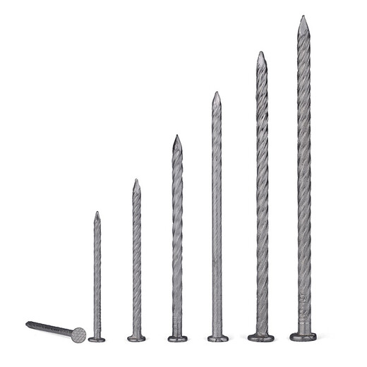 Jinggong brand two-color stainless steel plate nails, twist nails, threaded nails, keel nails, woodworking nails, anti-loosening nails, stainless steel 2 inches 5cm10Jin Jin equal to 0.5kg, about 2450 pieces