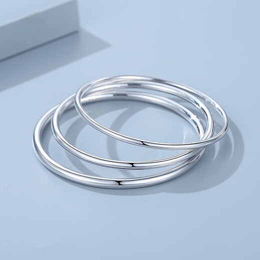 Nanfutong platinum bracelet for women pt950 pure platinum solid platinum bracelet smooth plain circle round bracelet customized ring number 50-64 optional 55.69 grams shipped in 7-10 days