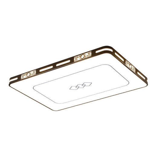 Yilin new Chinese style living room lamp simple modern atmosphere headlight super bright main light led ceiling lamp 2023 new lamp full spectrum (black frame) - length 90_60cm three-color dimming