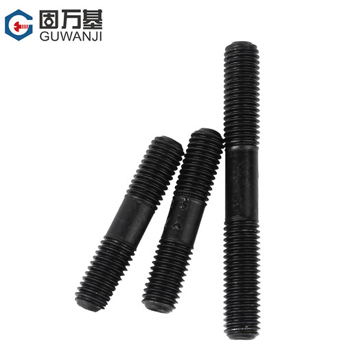 GUWANJI grade 8.8 high-strength double-headed screws and studs GB901 double-headed studs black screw national standard fasteners M16*130 (5 pieces)
