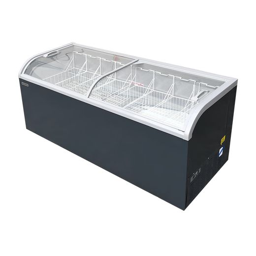 AUCMA display cabinet commercial large-capacity freezer commercial supermarket combination cabinet horizontal glass door display refrigerator supermarket shopping mall convenience store island cabinet ice cream ice cream freezer steak frozen 2.0 meters 753 liters curved window -26 fully frozen