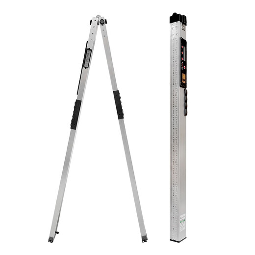 Good test ruler 2 meters folding aluminum alloy level ruler high precision digital display engineering inspection ruler house inspection tool vertical detection m 2 meters digital display ruler (new upgrade)