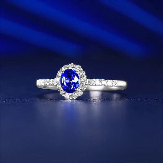 Haikai Ring Women's Royal Blue Sapphire Ring Luxury Jewelry Chinese Valentine's Day Gift for Wife or Girlfriend Sapphire Diamond Ring