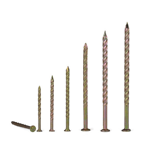 Jinggong brand two-color stainless steel plate nails, twist nails, threaded nails, keel nails, woodworking nails, anti-loosening nails, stainless steel 2 inches 5cm10Jin Jin equal to 0.5kg, about 2450 pieces