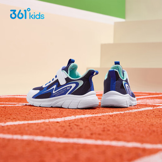361 Children's Shoes Children's Running Shoes 25 Autumn Cushioning Campus Sports Shoes for Boys and Girls 3-14 Years Old Blue 33