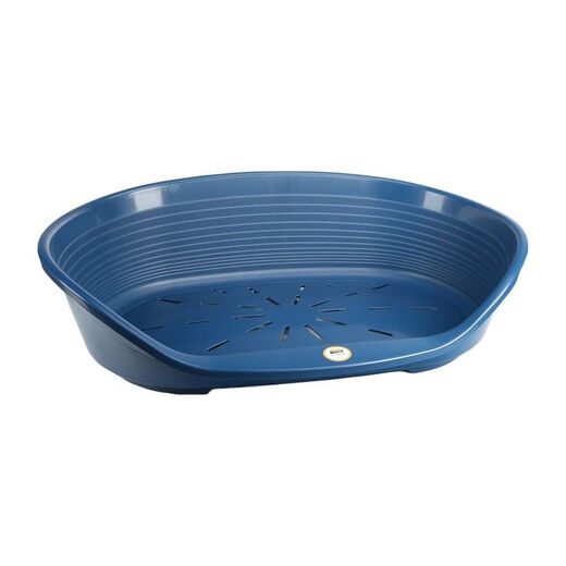 Ferplast Dog House Plastic Cat House Winter Warm Dog Bed Universal Waterproof Bite-Resistant Dog Sleeping Mat Plastic Sofa Bed (Blue) M (6) - Medium Size