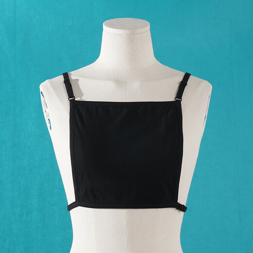 Buupnn one-piece chest cover, anti-exposure sling, thin Hanfu inner layer, adjustable bottoming chest cloth, cotton summer, black L (suitable for 88-100 bust)
