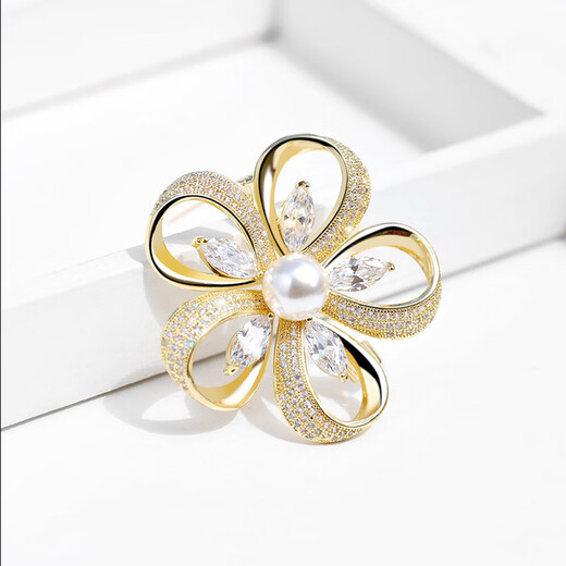 SNQP official quality Swarovski zirconium 2025 new brooch for women exquisite corsage AED7421--brooch platinum SF air transport + high-end gift box packaging