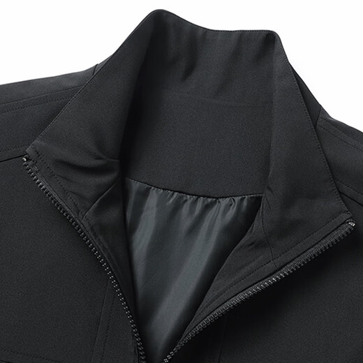 JEEP SPIRIT Jacket Men's Spring and Autumn Casual Trend Versatile Windproof Outdoor Sports Solid Color Lapel Brown L