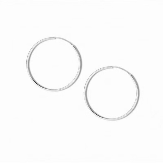 Fat Donglai's same style platinum large hoop earrings Rose Story Liu Yifei's same style PT950 large hoop plain hoop 202 diameter 6cm