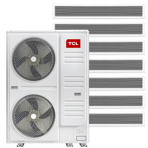 TCL household small blue wing fresh air central air conditioner 3/4/5 HP one to two three four five duct machine 6/7/10 HP variable frequency first level energy efficiency hidden whole house air conditioner multi-split 10 HP one to eight villa first level energy efficiency