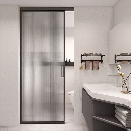 勤凯定制厨房推拉门极窄边框三联动长虹玻璃门阳台客厅隔断移门包安装 需先提供尺寸计算价格不要直接下