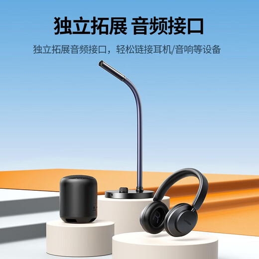 UGREEN USB Computer Microphone Desktop Condenser Microphone Laptop Desktop Video Conferencing Microphone Online Class Live Game Voice Microphone Receiver Microphone Smart Chip/360 Adjustment Standard Model 90416