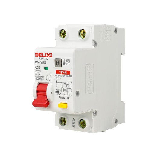 DELIXI DZ47SLES leakage protector 1P+N household 220v leakage protection circuit breaker air switch 1P N 63A