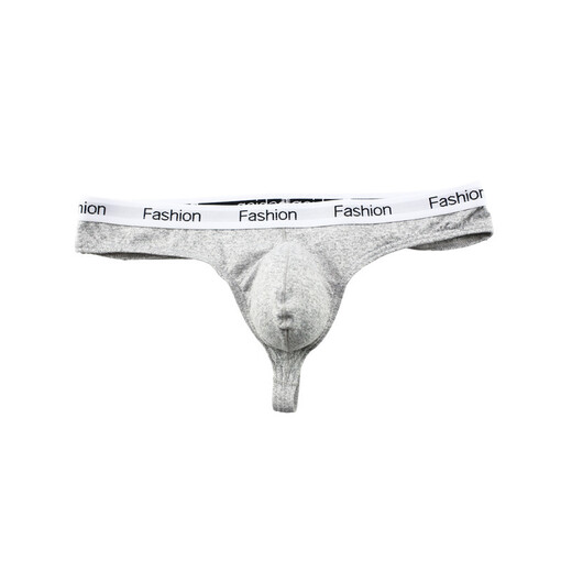 Long Night Men's Sexy Underwear Sexy Passion Thong Protruding Buttocks Revealing Shorts Trendy Briefs White XL (140-160Jin Jin is equal to 0.5kg)