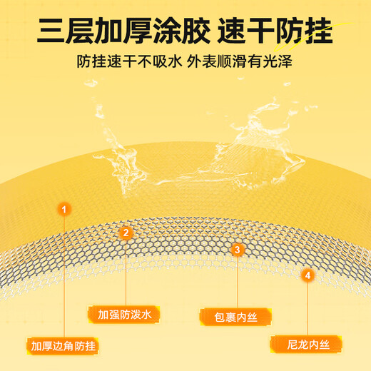 JIADIAONI 24 new small fish protection, special anti-hanging, quick-drying fishing protection, black pit fishing, competitive fishing net bag 25cm 1.6m double circle fish protection, yellow style, thickened rubberized mesh