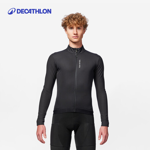 Decathlon (DECATHLON) road cycling jersey men's jacket long-sleeved autumn and winter windproof RCR competition-black (new and old models random) XL