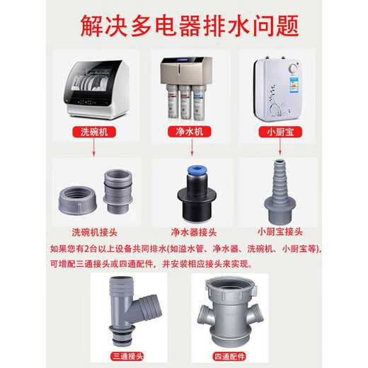 潜水艇（Submarine）潜水艇厨房洗菜盆下水管配件三通接头净水器小厨宝溢水口排水管 1 14110侧排提篮