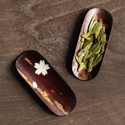 Tonghe imported from Japan Yamazakura tea spoon Japanese tea ceremony accessories tea shovel handmade high-end cherry blossom wooden spoon Yamazakura tea spoon (Sakura)