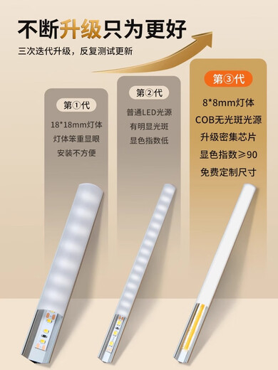 荨士霓灯带免开槽线条灯cob酒柜灯带明装感应灯条衣柜子直角超薄层板灯 定制尺寸型号咨询客服