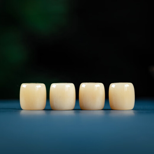 Fat Donglai quality beeswax old type bucket beads moisturizing material deer bone beads loose beads 108 Buddhist beads bracelet separated by beads bone single small size | about 6*5mm