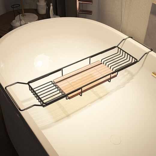 Yaowanxi Bathtub Storage Rack Bathtub Storage Rack Telescopic Multifunctional Bathroom Bathroom Shelf Flagship Floor Towel Rack + Bathtub Storage Rack White