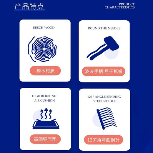 Chris Christensen US imported permanent needle comb for cats and dogs, fluffy and fluffy hair removal comb, double-coated small and medium-sized cats and dogs, round head needle comb