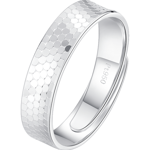 Aido diamond platinum ring for couples, fashionable pt950 platinum honeycomb pair ring for men and women, live ring, female model, weight 3.5-3.7g + free engraving