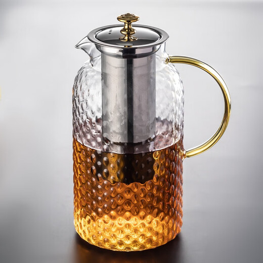 Gaoming (gaoming) extra large capacity thickened glass teapot heat-resistant built-in filter explosion-proof teapot open flame household tea making set 1800ml meter high teapot