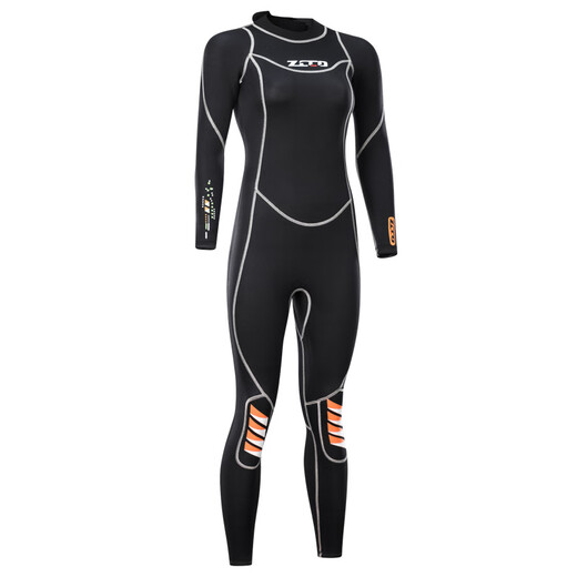 ZCCOZCCO 2023 New 3MM Diving Suit Men's Thickened Warm Swimsuit Women's Winter Snorkeling One-piece Long Sleeve Jellyfish Suit Striped Knee Pads Men's M