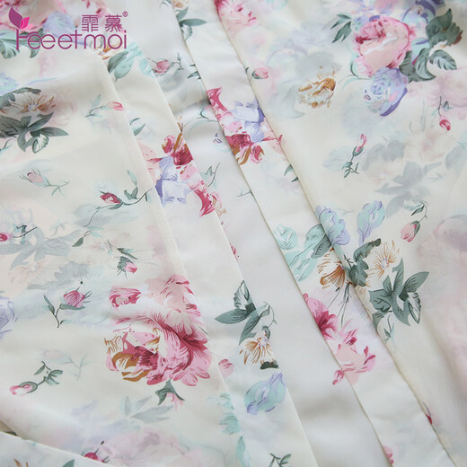 Envy female temptation see-through retro printed nightgown small chest deep V cardigan nightclub nightgown sexy thong three-piece suit belt one size