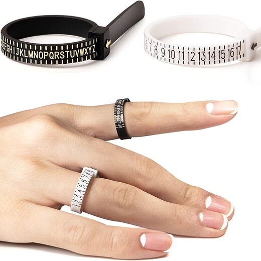 Muyu Ring Measurement Ring Mouth Size Size Tool Ring Number Size Mido Finger Measurement Ruler Finger Measurement Belt Measurement Belt White without label Black with label