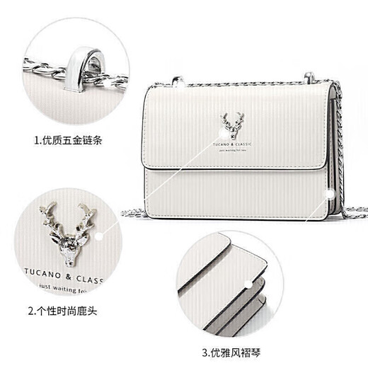 Woodpecker (TUCANO) bag women's 2025 cowhide chain small square bag single shoulder crossbody bag practical birthday gift for girlfriend